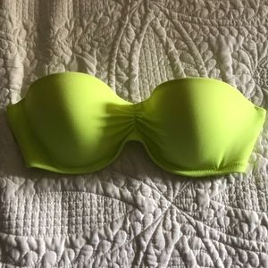 Neon Yellow Victoria’s Secret bandeau bikini top